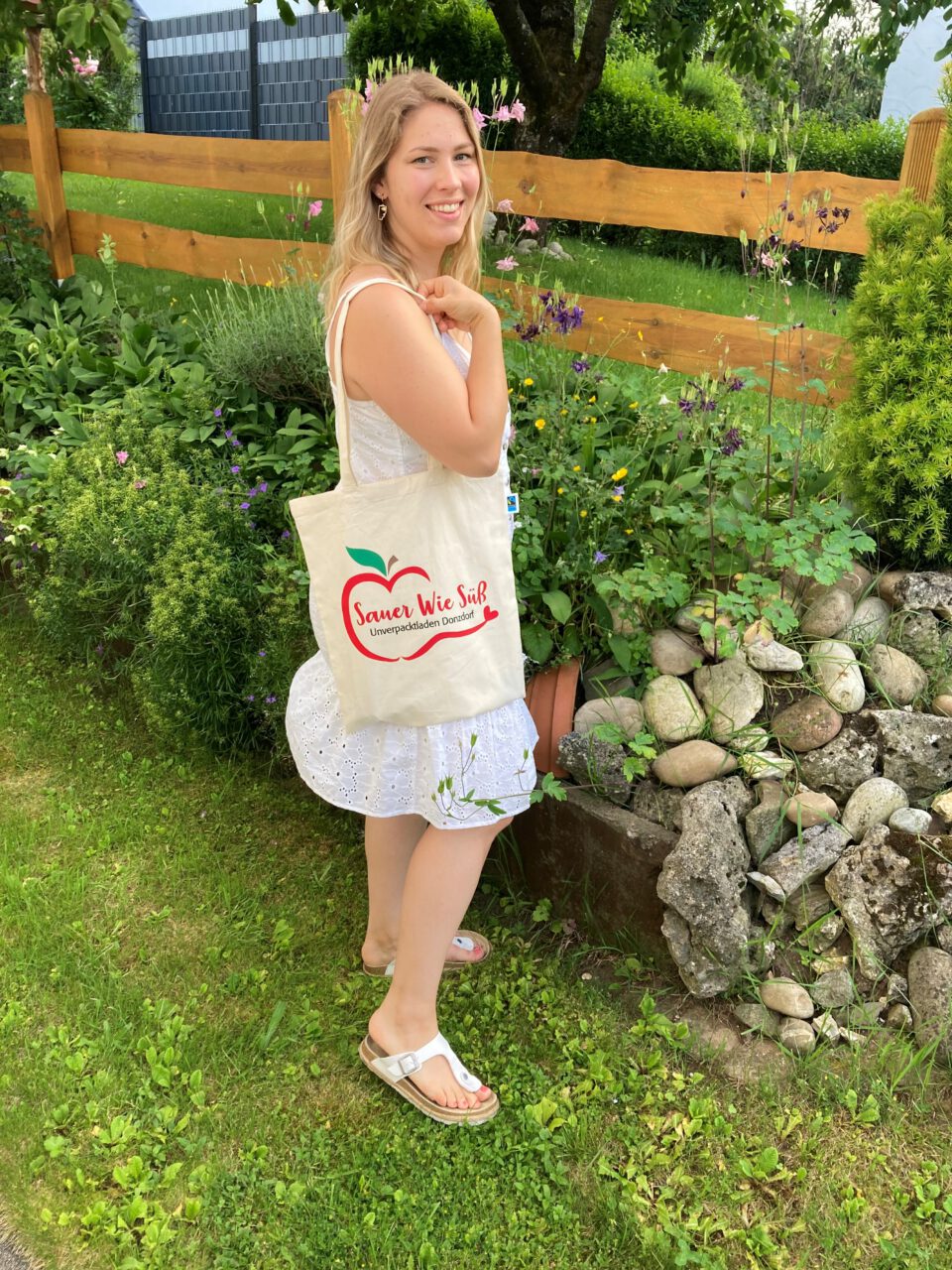 Biobaumwolltasche mit Sauer wie Süß Logo